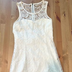 White eyelet lace dress